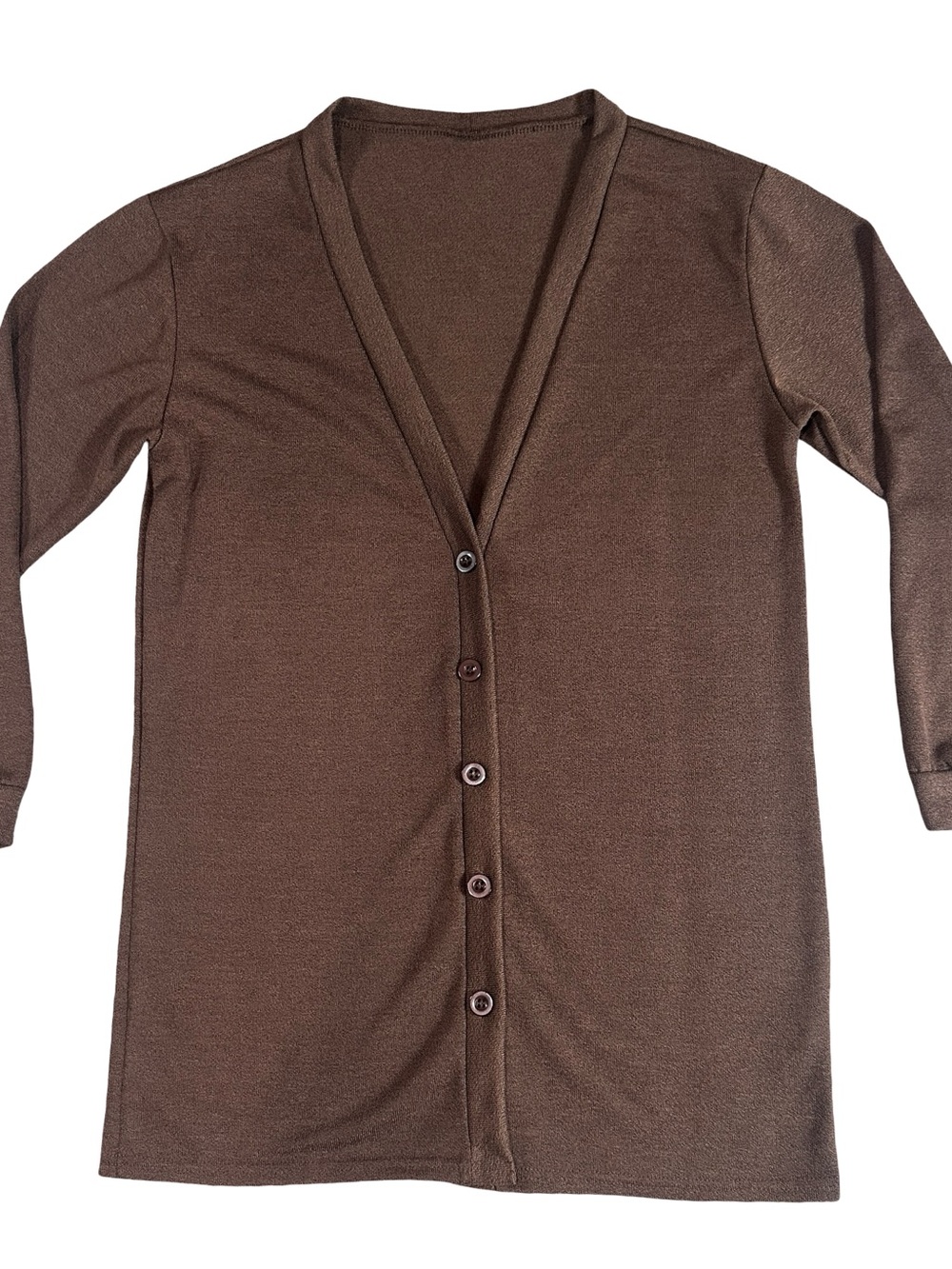Brown 3-Piece Knit Sweater Set Cardigan Tank Wide Leg Pants XL - Picture 5 of 10
